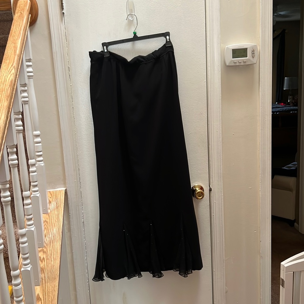 Black with Swarski Crystals 2 Piece Gown